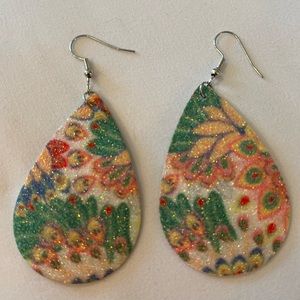 Earrings Colorful Sparkle Pierced Earrings New